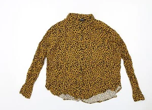 Monki Womens Yellow Viscose BlendButton-Up Size Led - Picture 1 of 10