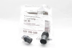 Lautsprecher-Kupplung Hirschmann LK 91, schwarz, Speaker Socket, DIN41529, NOS - Picture 1 of 5