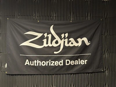 Zildjian Authorized Dealer wall hanging. 36" x 63". USA made - Image 1 of 2