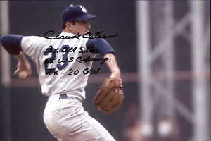 Claude Osteen Signed 4x6 Photo Los Angeles Dodgers Washington Senators Reds Auto