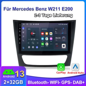 Autoradio Für Mercedes Benz W211 W219 E200 Carplay Android 14 GPS NAVI SWC DAB+ - Bild 1 von 13