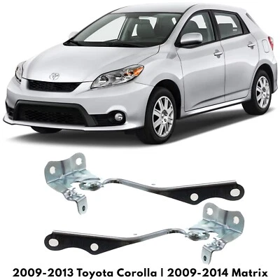 Hood Hinges Left & Right Side For 2009-2013 Toyota Corolla | 2009-2014 Matrix Foto 1 de 4