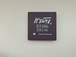 ST486DX2-66 heatsink reqd 486DX2-66 vintage CPU GOLD - Picture 1 of 14