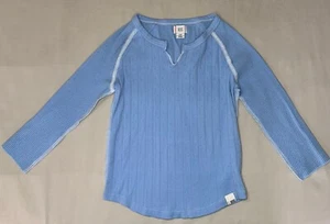 BDG Damen Small S Langarm Oberteil V-Ausschnitt blau leichtes Shirt Freizeit - Bild 1 von 6