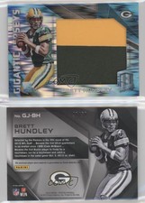 2015 Panini Spectra Gigantic Jerseys Neon Blue Prizm /50 Brett Hundley Rookie RC