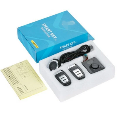 Keyless Entry Motorcycle Engine Start Push Button One-key Start Alarm Kit Remote Foto 1 de 4
