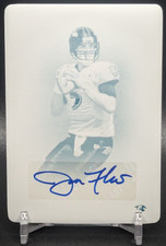 Joe Flacco 2011 Panini Prime Signatures #95 Cyan Printing Plate AUTO 1/1