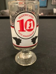 HAMBLETONIAN HORSE RACING GLAS MEADOWLANDS 1986 NEUWERTIG - Bild 1 von 5
