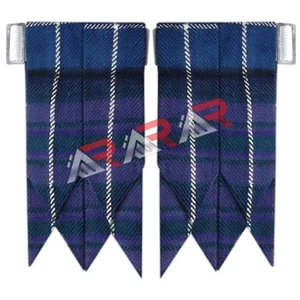 Scottish Kilt Flashes Highland Color Pride of Scotland Tartan + Heavy Buckle AAR - Picture 1 of 1