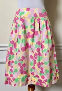 New LILLY PULITZER Pink Green Pastel Bright Floral A-Line Skirt Lined 4 - Picture 1 of 4