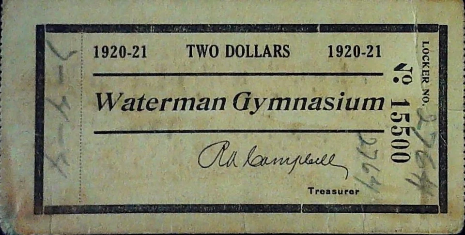 Waterman Gym Ticket Stub University of Michigan Ann Arbor 10/20/1920 Season - Image 1 of 2