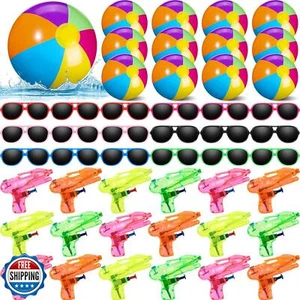 Seematn 54 Pcs Pool Beach Party Favors Bulk 6 Inch Inflatable Beach Ball Kids - Picture 1 of 5