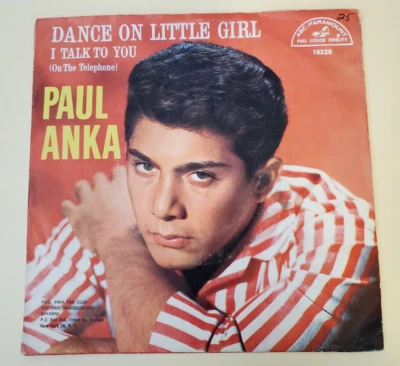 Paul Anka DANCE ON LITTLE GIRL (ROCK N ROLL 45/PS) #10220 PLAYS VG++ NO NOISE! - Image 1 of 4