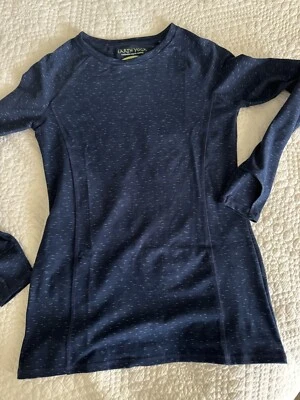 EARTH YOGA ORGANIC SUSTAINABLE Blue Patterned Stretch Size: Medium  Foto 1 de 4