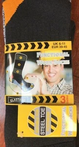 Strapazierfähige Stahlkappe Arbeitssocken für Herren - entwickelt für ultimativen Komfort & Haltbarkeit - Bild 1 von 4