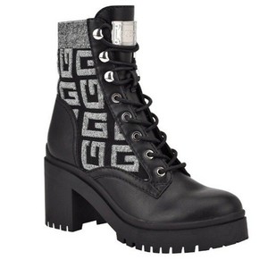 guess canaly platform combat boot