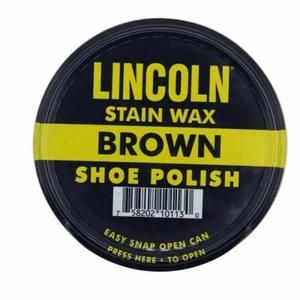 Lincoln Stain Wax Shoe Polish 2 1/8 oz - Picture 1 of 10