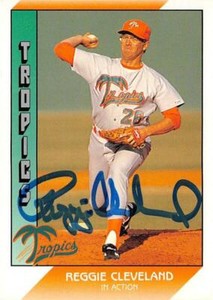 Reggie Cleveland autographed baseball card 1991 Pacific Senior League #79