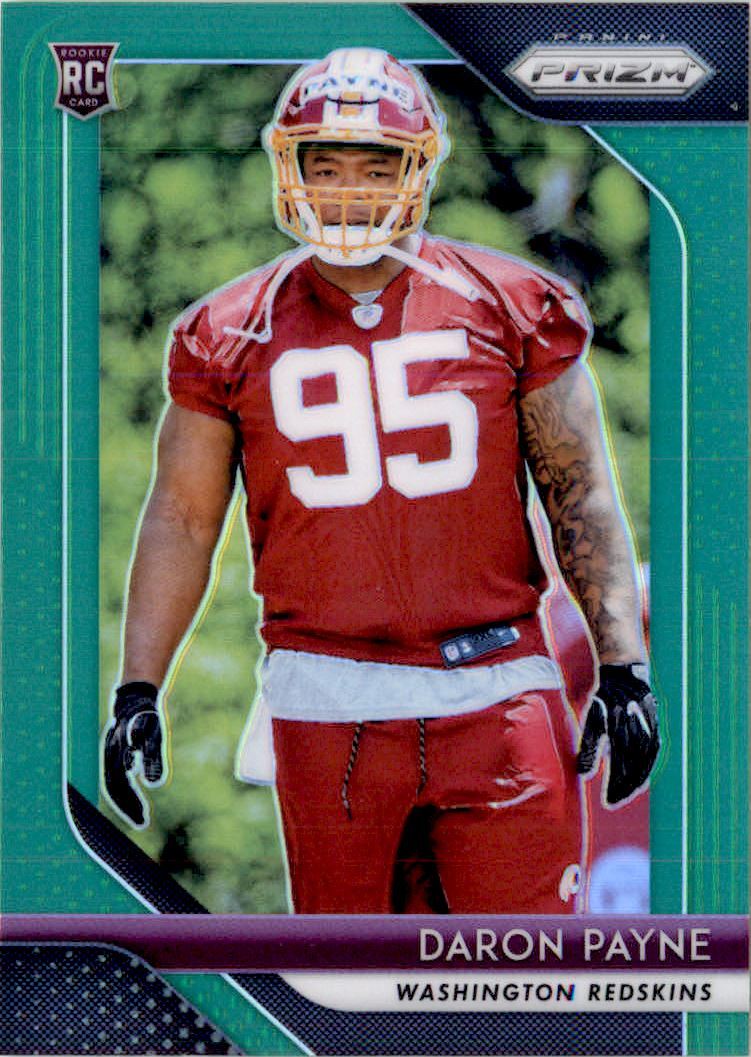 2018 Panini Prizm Prizms Green #245 Daron Payne