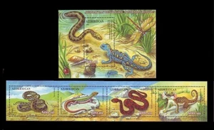 Azerbaiyán 2000 * REPTILES * FAUNA * Juego de BLOQUE + S/ HOJA * MNH - Imagen 1 de 1