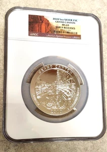 2010 Early Release ATB 5oz Silver 25C "Grand Canyon" - MS69 - NGC - Picture 1 of 5