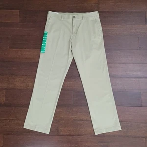 NEW Haggar Straight Fit Sustainable Stretch Chino Pants Men's Size 38x34 Beige - Picture 1 of 8