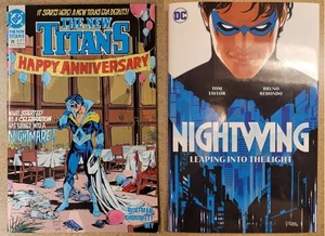 New Teen Titans 71 signed T Grummett Nightwing Vol 1 HC  Leaping int the Light - Picture 1 of 5