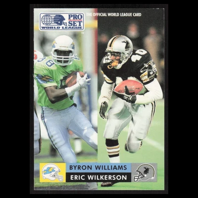 Byron Williams/Eric Wilkerson #24 1991 Pro Set WLAF Football Card NFL NM - Image 1 of 3