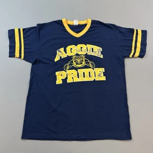 Vintage North Carolina A&T Aggies Shirt Mens XL Blue V Neck Logo Spell Out Y2K - Picture 1 of 9