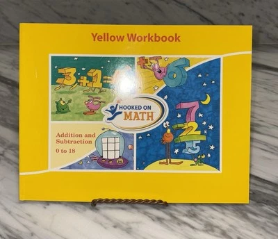 Libro de ejercicios amarillo de matemáticas enganchado números de suma y resta 0-18 SOLO LIBRO Foto 1 de 4