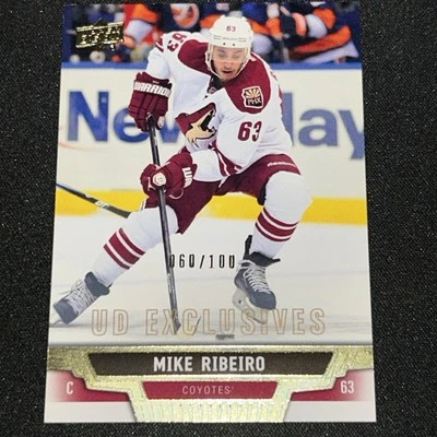 MIKE RIBEIRO Exclusive #d/100 2014-15 UD Exclusives #293 Free Comb Ship - Image 1 of 2