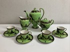 Japanese Mikori Green Coffee Set 11 Pieces Vintage 