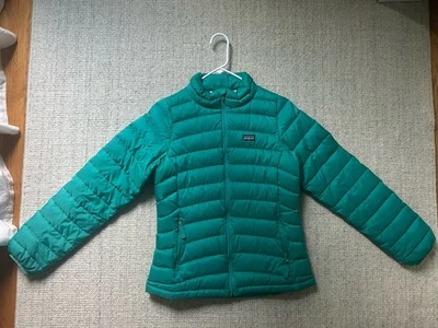 Suéter de Plumón Patagonia Cremallera Completa Acolchado Puffer Chaqueta Niñas Jóvenes XL 14 Foto 1 de 4