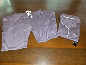 Bebe Pajama Set Size Small Plum Colored PJs Lightweight Sleepwear NWT - Picture 1 of 11