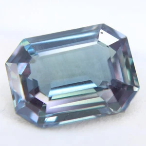 Piedras preciosas sueltas cambio de color alejandrita natural corte esmeralda certificado 10,05 quilates - Imagen 1 de 4