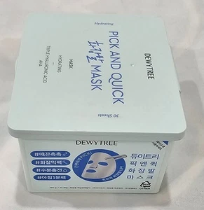 DEWYTREE Pick And Quick Mask Sheets 30pcs Moisture Aqua Calming De-Puff K-Beauty - Picture 1 of 4