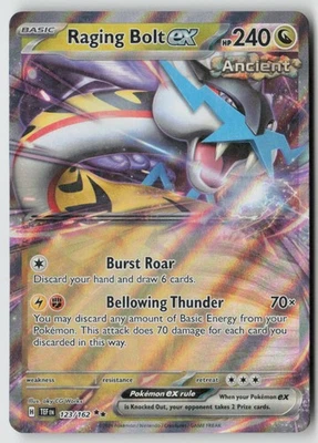 Raging Bolt ex - 123/162 - SV05: Temporal Forces Holo - PTCG - Image 1 of 2