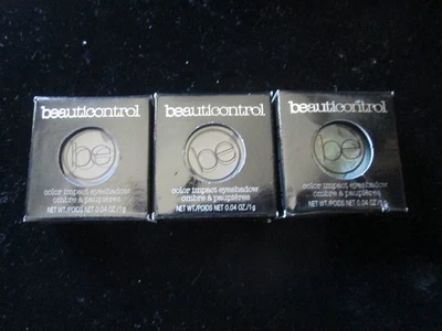 3 Lot of NEW BeautiControl Color Impact Eyeshadow: Blues: Peacock, Navy, Azure - Image 1 of 2