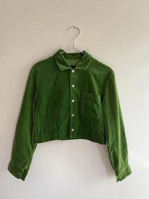 CHAQUETA COMME DES GARÇONS vintage años 80 terciopelo verde Foto 1 de 4