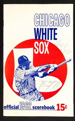 1962 White Sox vs. Angels Game Program Vince Lloyd & Al Smith Signed PSA/DNA - Image 1 of 2