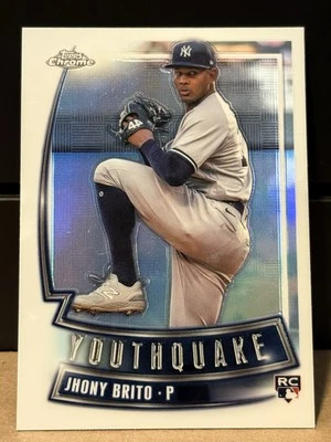 2023 Topps Chrome Update Youthquake Jhony Brito Refractor Yankees Rookie #YQ-59 - Image 1 of 2