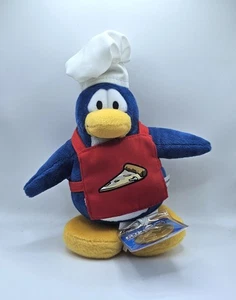 Disney Club Penguin Plush Series 1 With Tags & Coin - Pizza Chef - Picture 1 of 6