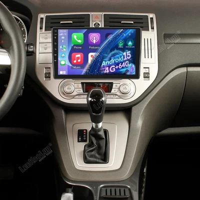 4G+64GB Für Ford Focus C-Max Kuga Android 15.0 Apple Carplay Autoradio GPS WIFI - Bild 1 von 4