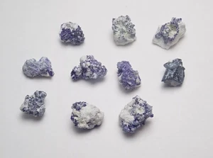 10 Stück! Sehr klein! Seltene Henmilit Kristalle aus Fuka Mine, Okayama, Japan - Bild 1 von 9