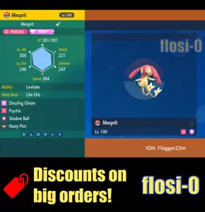 6IV Shiny Mesprit Pokemon Scarlet and Violet - Picture 1 of 1