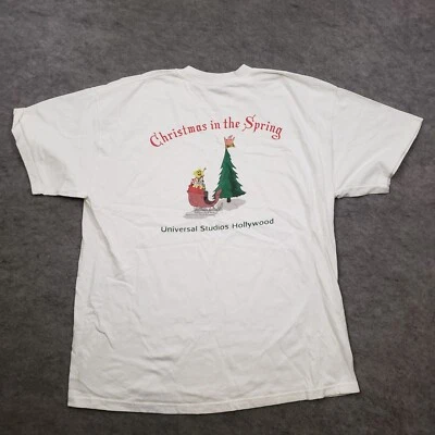 Universal Studios Shirt Mens Extra Large Long Sleeve Xmas Spongebob White Adult - Image 1 of 4