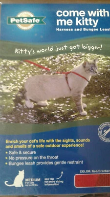 PetSafe Medium Cat Harness Bungee Leash come with me kitty - Image 1 of 2