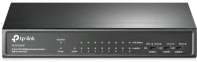 TP-Link TL-SF1009P 8-Ports 100Mbps Ethernet Desktop Network Switch PoE+ 65W - Image 1 of 4