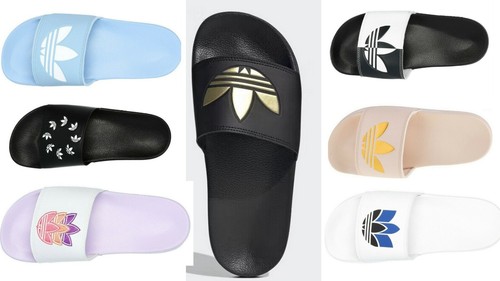 Adidas LITE SLIDES sandalo morbido stampa bianco nero taglia 4 9 edizione limitata