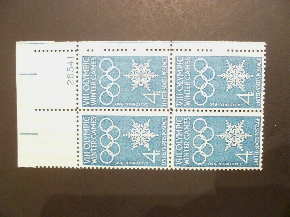 USA 1960 $.04 Winter Olympics #1146 PB of Four MNH - See Description & Images - Image 1 of 2